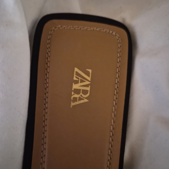 ZARA Black Bow Slide Flats – Rhinestone Bow – Size 37 - Picture 4 of 6